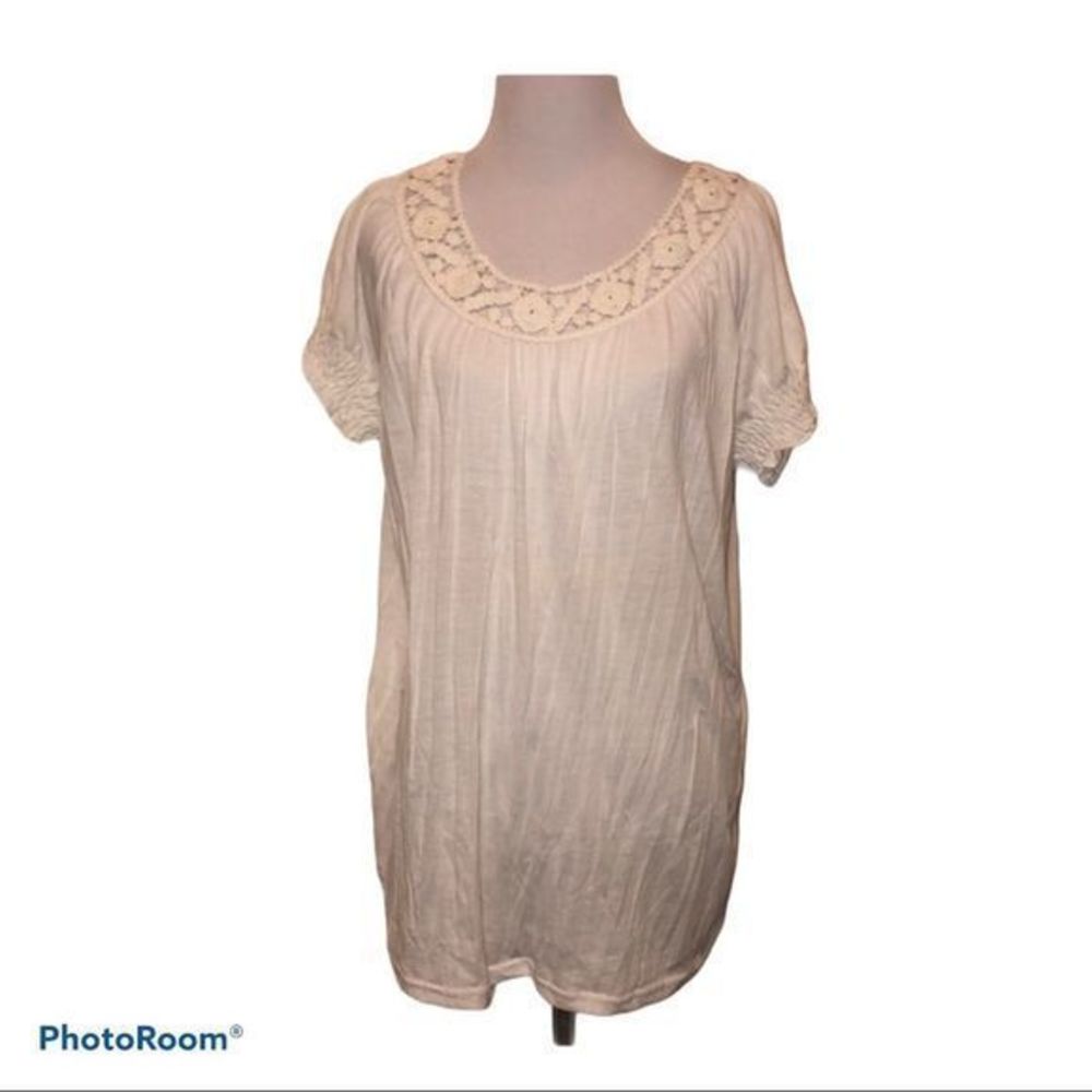5/$30 🎈 Carolyn Taylor‎ women’s large white eyelet blouse